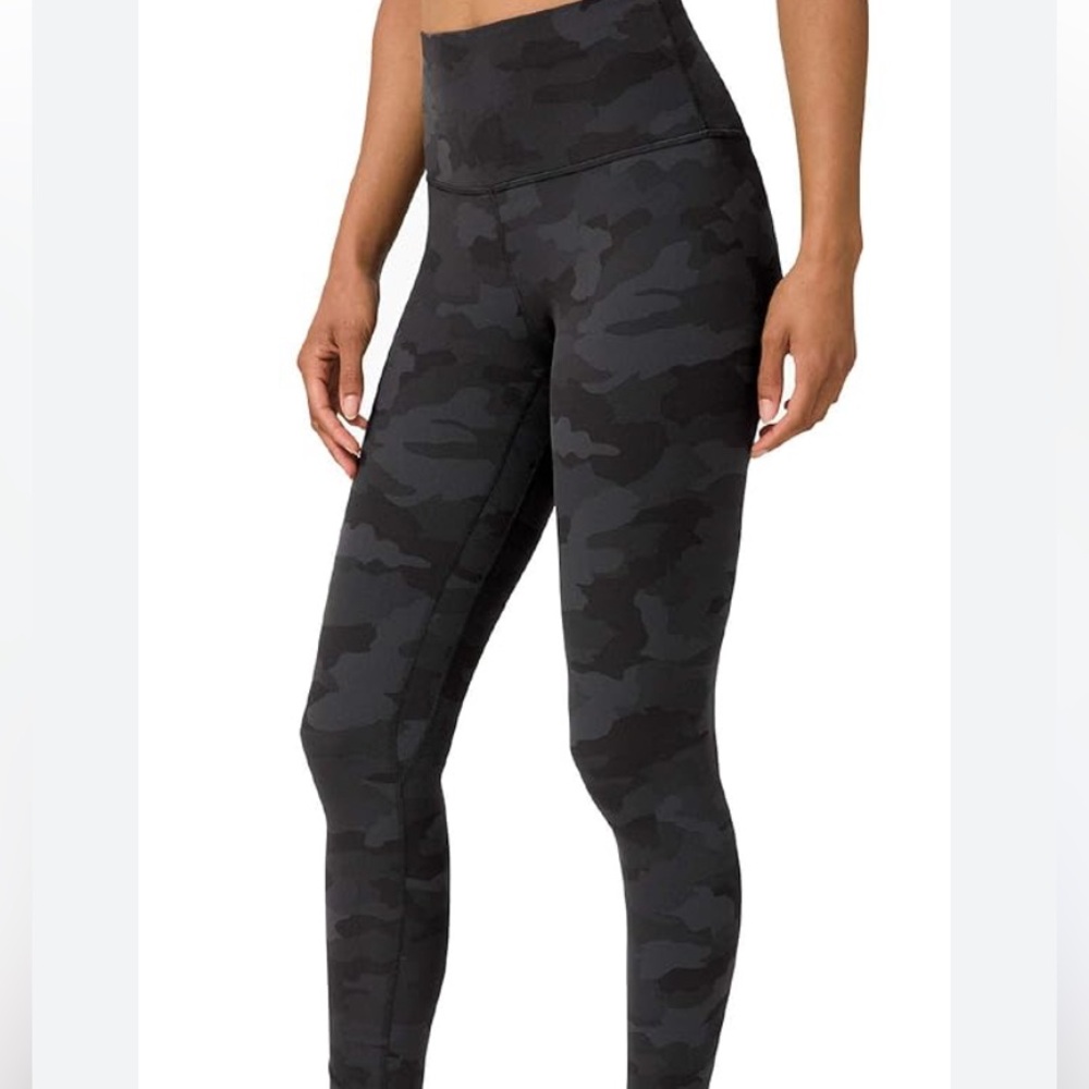 Lululemon Black Camo High-Waisted Leggings Rare